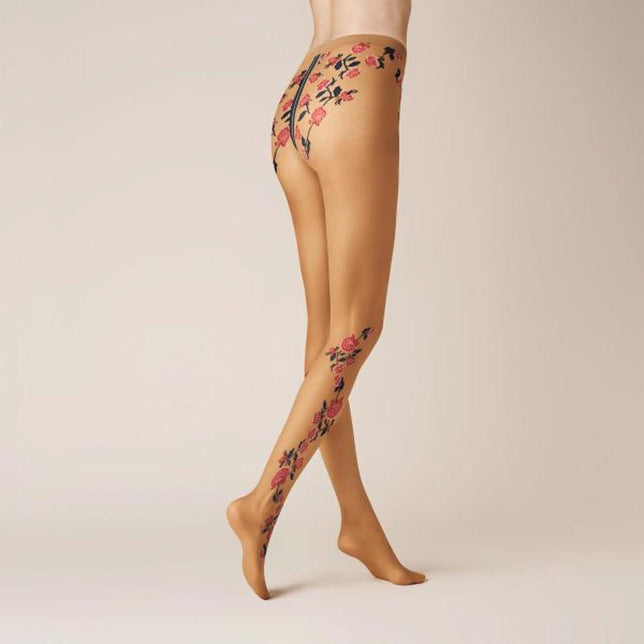 Kunert Dames Panty ELEGANT FLOWER 110500022 - Jambelles