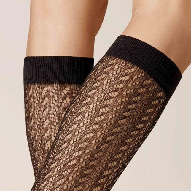 Kunert Dames Kniekousen FINE AJOUR 110500024 - Jambelles