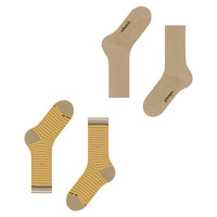 Burlington Heren Sokken Everyday Stripe SO - Mixed 2-Pack 21087 - Jambelles