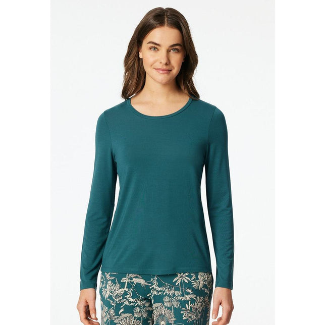 Schiesser Dames Nacht Shirt Langarm Rundhals 183663 - Jambelles