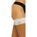 Wolford Nude 8 Lace Stay-Up dameskousen in nude met brede witte kanten boorden. - Jambelles