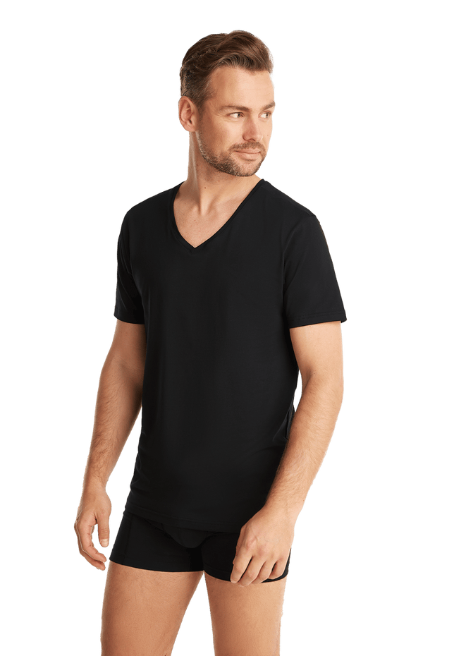 Ten Cate Heren Basics organic cotton V-Hals T-shirt 2-pack 32325