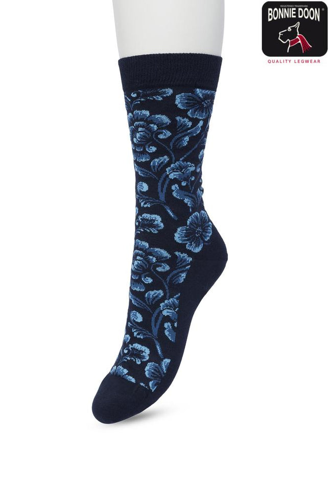 BarockFlowerSockBP221505_NavyNavy_1