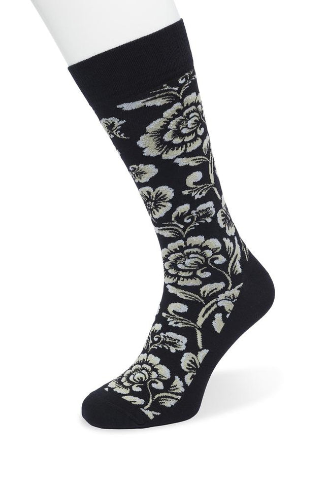 BarockFlowersockBlackBP222503_BlackBlack_1
