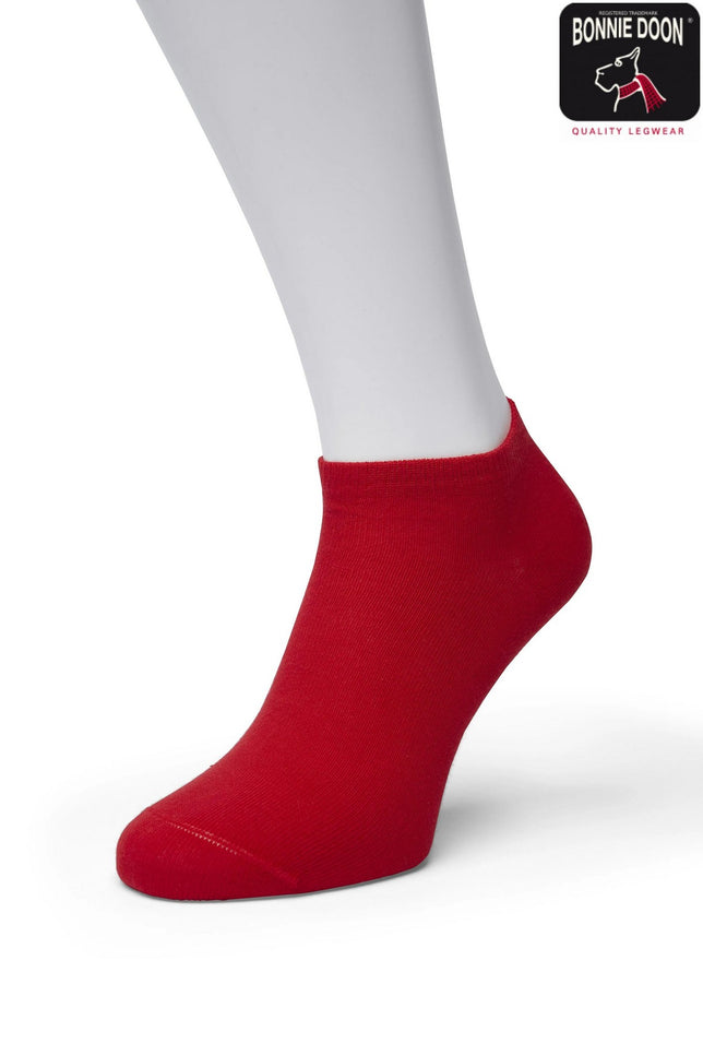 CottonShortSockBD811001_REDRed_1