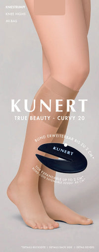 Kunert Dames Kniekousen Curvy 20 110173600 - Jambelles
