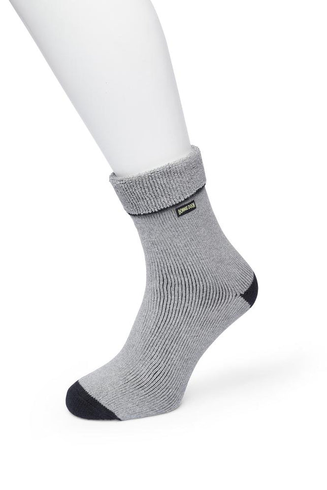 CushionRollDownSockBP212105_MedgreyHthMediumGreyHeather_1