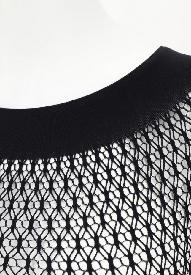 DoubleMeshT-Shirt3_4SleeveVOBS68147_9999BlackBlack_1