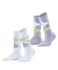 Burlington Dames Sokken Everyday Argyle Sock 2-Pack 22012 - Jambelles