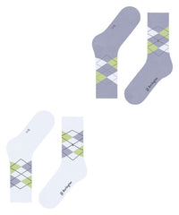 Burlington Dames Sokken Everyday Argyle Sock 2-Pack 22012 - Jambelles