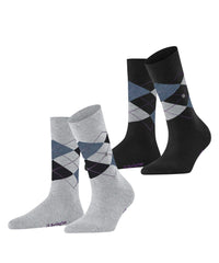 Burlington Dames Sokken Everyday Argyle Sock 2-Pack 22012 - Jambelles