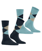 Burlington Dames Sokken Everyday Argyle Sock 2-Pack 22012 - Jambelles