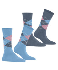 Burlington Dames Sokken Everyday Argyle Sock 2-Pack 22012 - Jambelles
