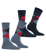 Burlington Dames Sokken Everyday Argyle Sock 2-Pack 22012 - Jambelles