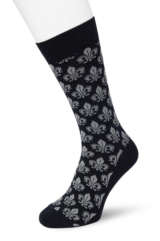 FleurdeLisSockBP222502_BlackBlack_1