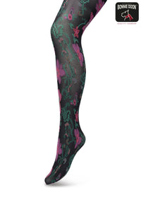 Bonnie Doon Dames Panty Floral Ornaments Tights BP221905 - Jambelles