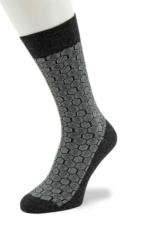 FunnyHerringboneSockBP232104_AnthracHeAnthraciteHeather_1