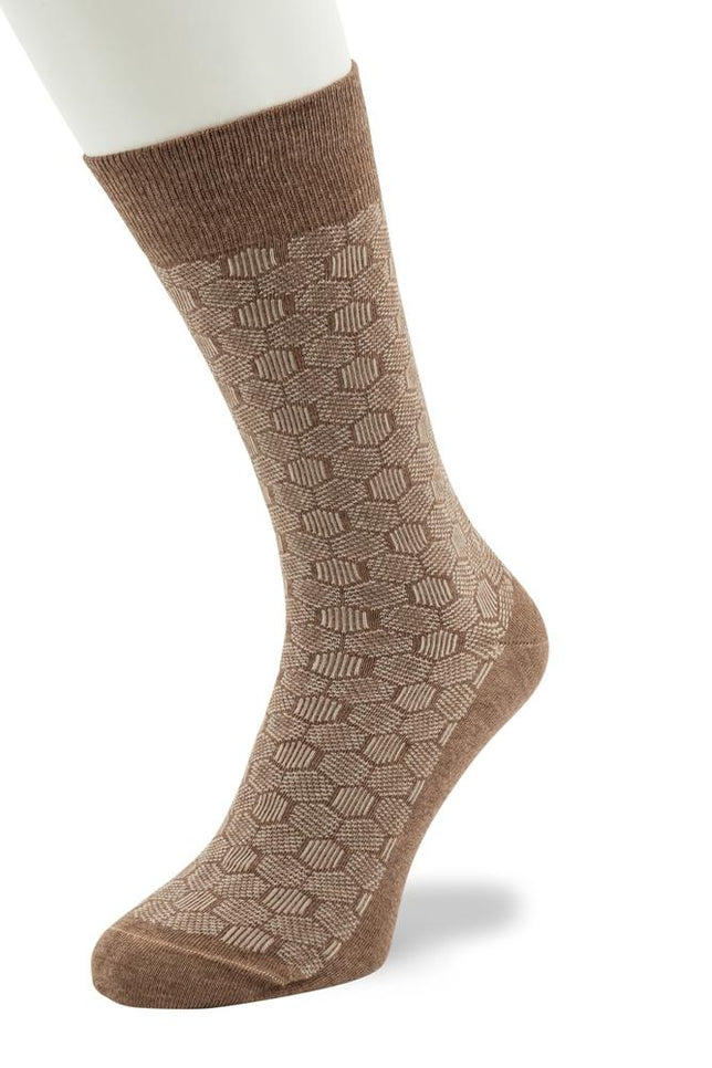 FunnyHerringboneSockBP232104_NougatNougat_1