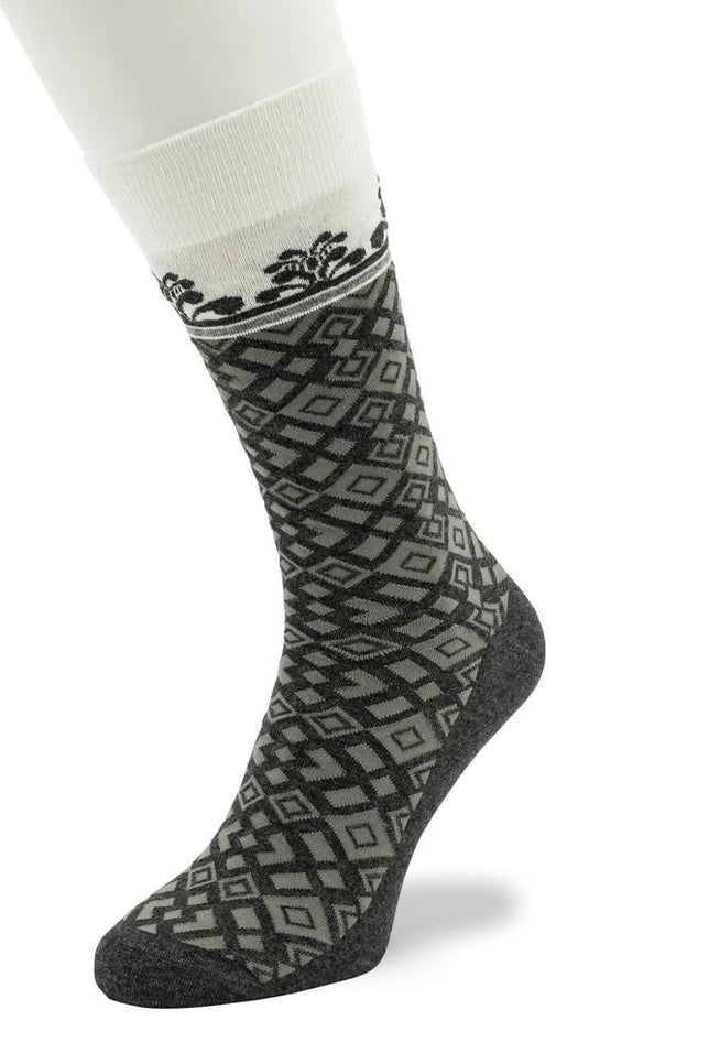 GeometricBorderSockBP232106_GreyMelangGreyMelange_1