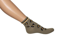 Bonnie Doon Dames Sneakersokken Leopard Quarter BN941114 - Jambelles