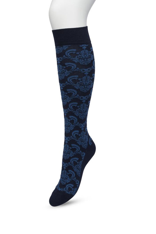 OrnamentKneeHighSockBP221701_NavyNavy_1