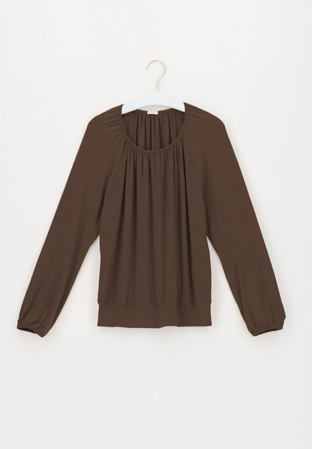 PerfectLineModal-BlouseVOBT67436_DarkCaramel_1
