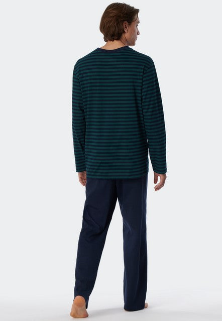 PyjamaLongVNeck179101_Dunkelgrun_2