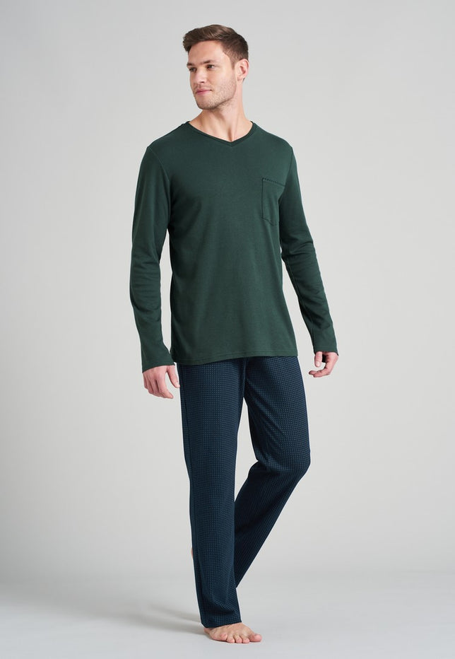 Pyjamalang175639_Donkergroen_1