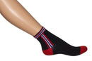 Bonnie Doon Dames Sneakersokken Side Stripe Quarter BN941127 - Jambelles