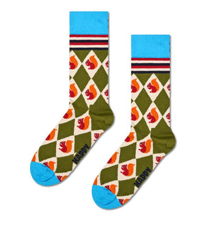 Squirrel Argyle Sock P002234