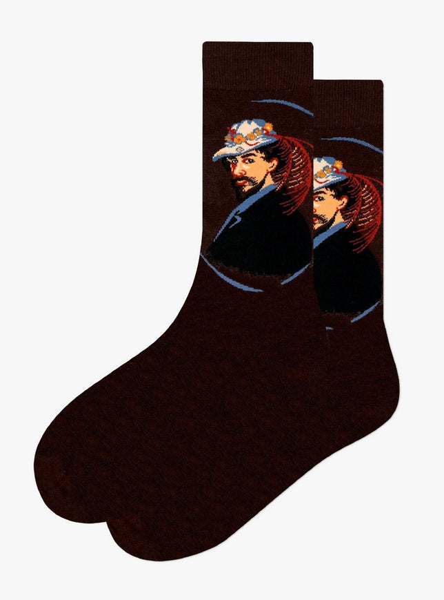 ZelfportretmetBloemenhoedCH-ZMB_PrintBrownBRN_1
