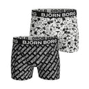 Bjorn Borg Heren Boxer Shorts BB Logo &amp; B 2P 1921-1142 - Jambelles