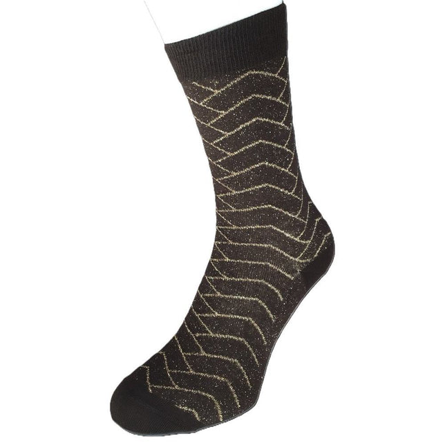 Bonnie Doon Dames Fantasie Sokken Glitter Braid Sock Bp251101 - Jambelles