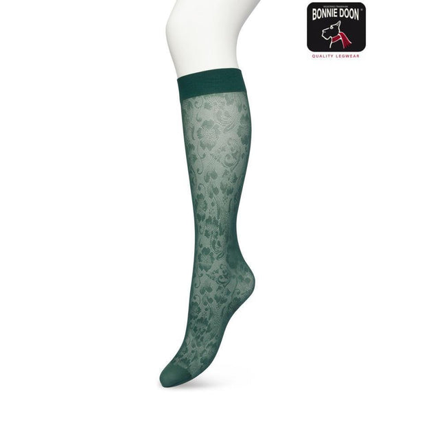 Bonnie Doon Dames Kniekousen Fancy Flower Knee-High BP221803 - Jambelles