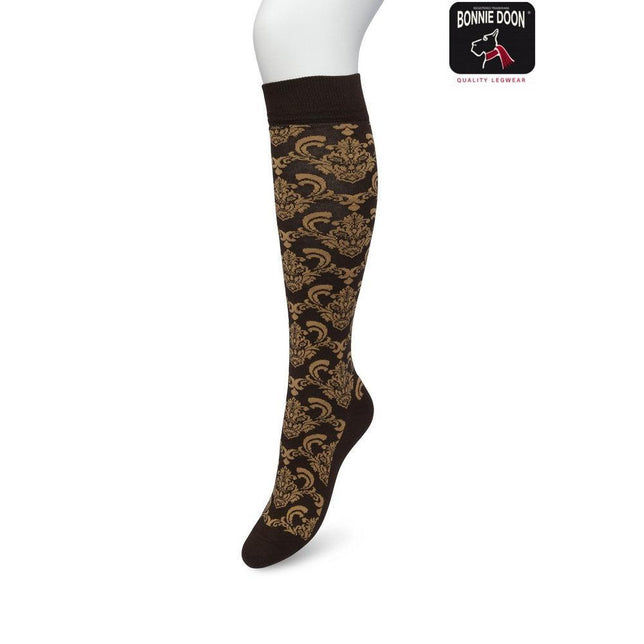 Bonnie Doon Dames Kniekousen Ornament Knee High BP221701 - Jambelles