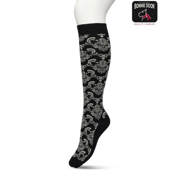 Bonnie Doon Dames Kniekousen Ornament Knee High BP221701 - Jambelles