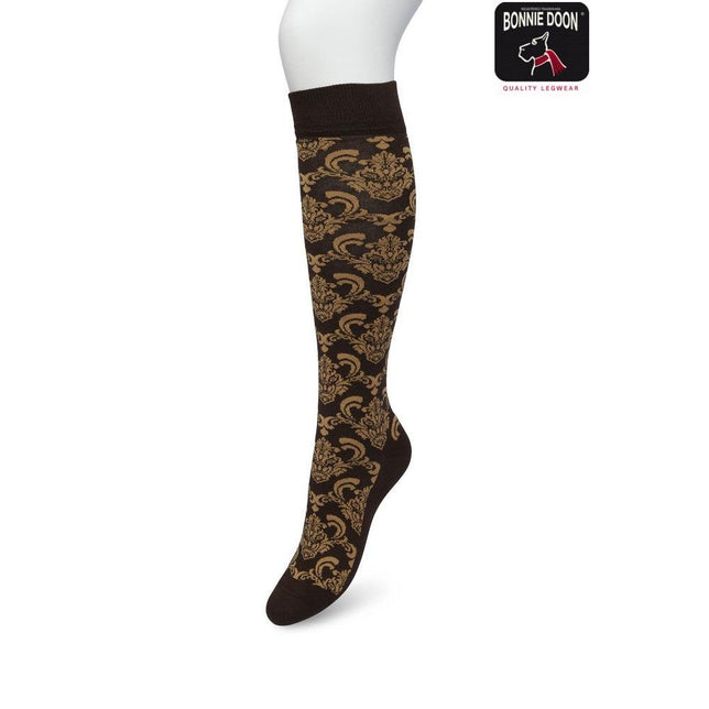 Bonnie Doon Dames Kniekousen Ornament Knee High BP221701 - Jambelles