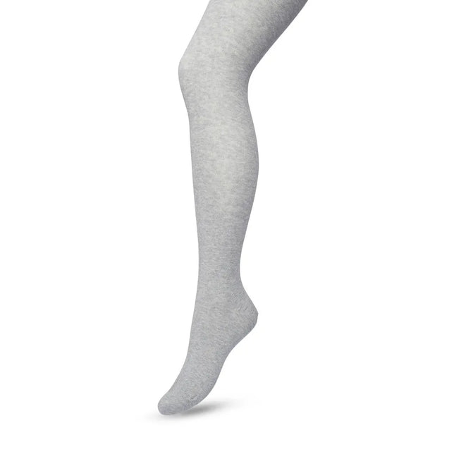 Bonnie Doon Bio Cotton damesmaillot BP051900 in lichtgrijs, effen gebreid met gesloten voet - Jambelles
