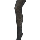Bonnie Doon Animaler Tights Curvy damespanty in zwart met transparant luipaard- en zebrapatroon. - Jambelles