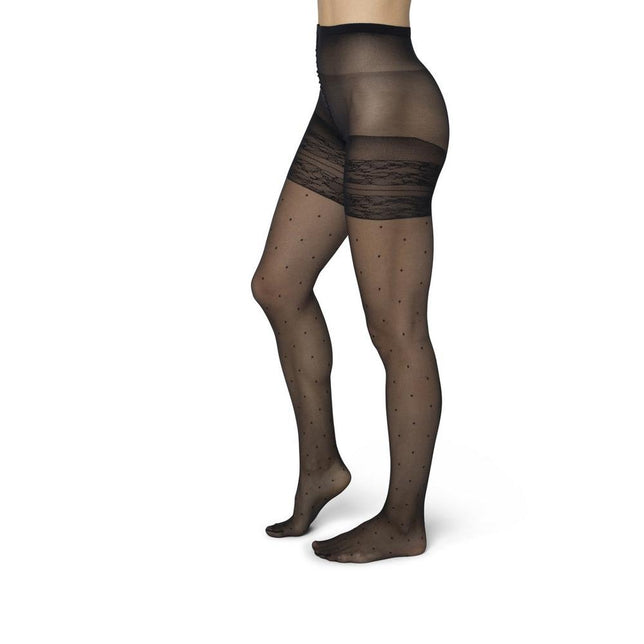Bonnie Doon Dames Panty Curvy Dots Tights BP051983 - Jambelles