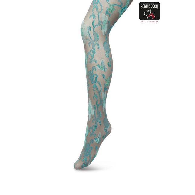 Bonnie Doon Dames Panty Floral Ornaments Tights BP221905 - Jambelles