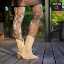 Bonnie Doon Dames Panty Floral Ornaments Tights BP221905 - Jambelles