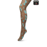 Bonnie Doon Dames Panty Floral Ornaments Tights BP221905 - Jambelles