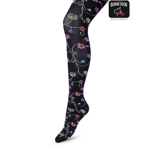 Bonnie Doon Dames Panty Floral Tights BP221906 - Jambelles