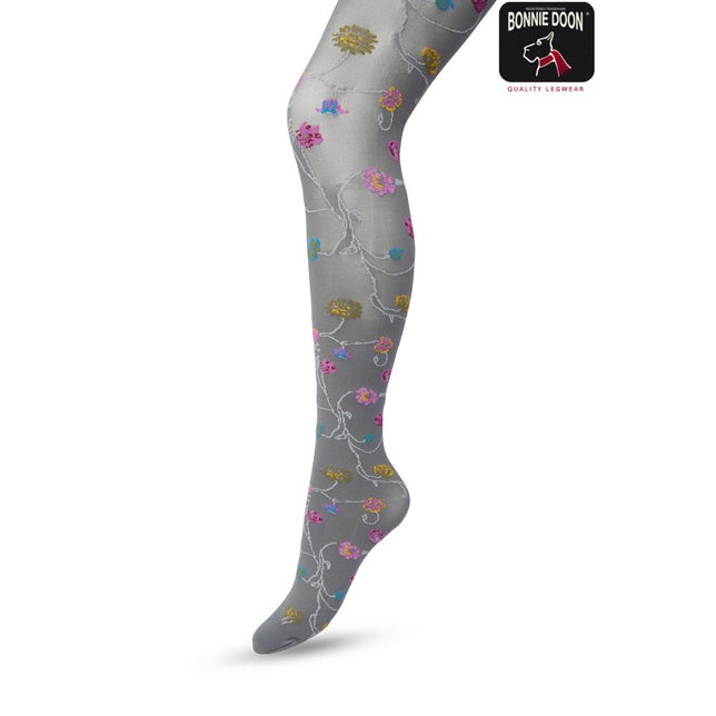 Bonnie Doon Dames Panty Floral Tights BP221906 - Jambelles