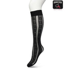 Bonnie Doon Dames Panty Kniekousen Flower Stripe Knee-High BP221804 - Jambelles