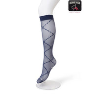 Bonnie Doon Dames Panty Kniekousen Lozenge Knee High BP211504 - Jambelles