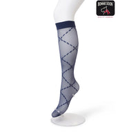 Bonnie Doon Dames Panty Kniekousen Lozenge Knee High BP211504 - Jambelles