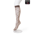 Bonnie Doon Dames Panty Kniekousen Lozenge Knee High BP211504 - Jambelles