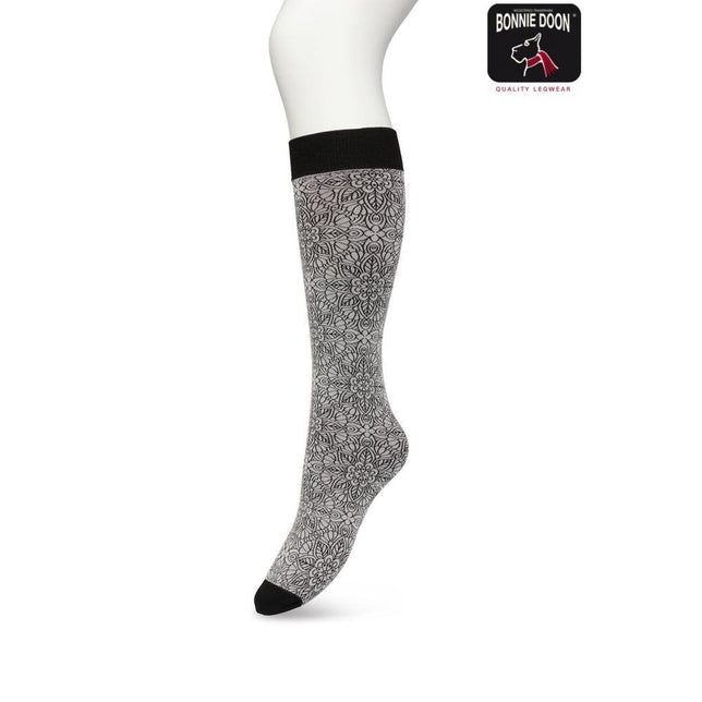 Bonnie Doon Dames Panty Kniekousen Mandala Flower Knee-High BP221805 - Jambelles